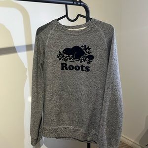 Youth gray roots crewneck